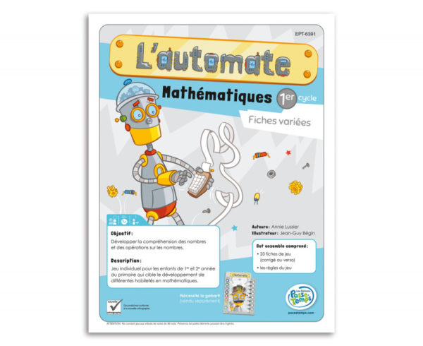 L'AUTOMATE - MATHÉMATIQUES 1ER CYCLE - FICHES VARIÉES